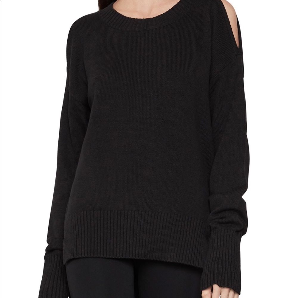 BCBGmaxazria cold shoulder sweater.